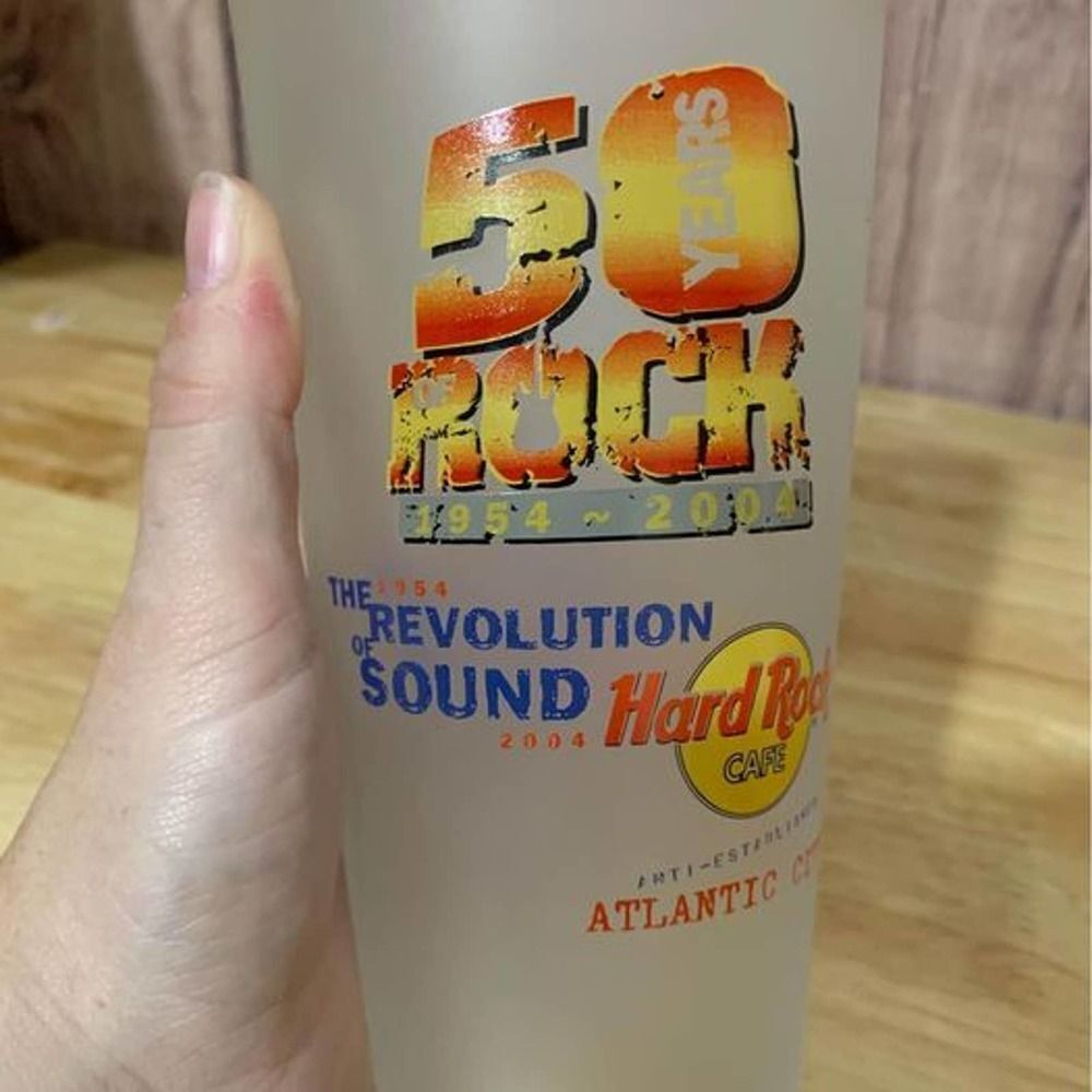 Hard Rock Cafe Pilsner Glass 50th Anniversary Atlantic City - Picture 4 of 5